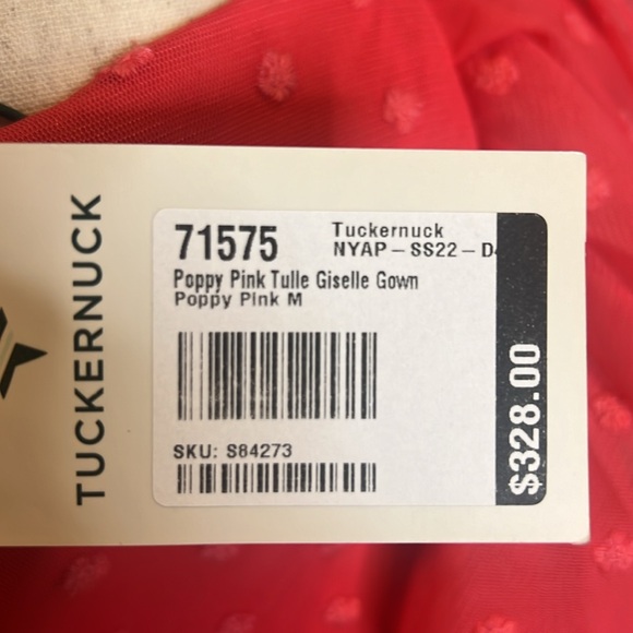 NWT Tuckernuck Giselle Gown Pink Tulle in Poppy Pink size Medium - Picture 13 of 13